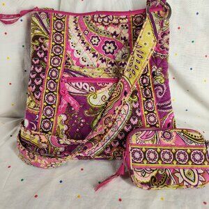 Vera Bradley Very Berry Paisley Crossbody Bag & Matching Wallet